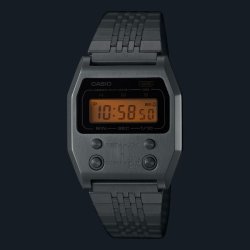 Reloj Casio Vintage Edgy en acero y 4 botones frontales, A1100D-1EF.