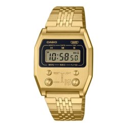 Reloj Casio Vintage Edgy en acero dorado y 4 botones frontales, A1100G-5EF.