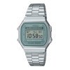 Reloj Casio Vintage unisex plateado y esfera gris A168WA-3AYES.