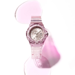 Reloj Casio Timeless Pop Transparent de mujer en rosa, LRW-200HS-4EVEF.