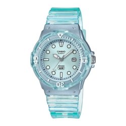 Reloj Casio Timeless Pop Transparent de mujer en azul, LRW-200HS-2EVEF.