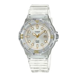 Reloj Casio Timeless Pop Transparent de mujer en blanco, LRW-200HS-7EVEF.