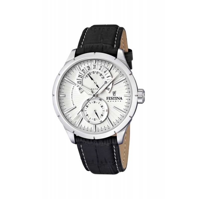 Reloj Festina de hombre de acero con correa de piel marrón F16573/1