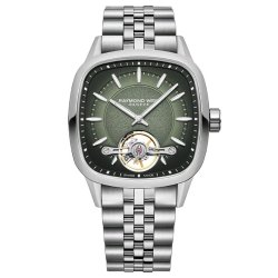 Reloj Raymon Weil Freelancer automático con esfera verde, 2790-ST-52051.