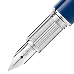 Pluma Montblanc Starwalker Blue Planet en azul y plumín F, 132438.