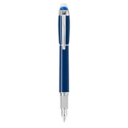 Pluma Montblanc Starwalker Blue Planet en azul y plumín F, 132438.