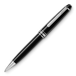 Bolígrafo Montblanc Meisterstück Classique negra y detalles plateados 132446.