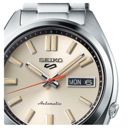 Reloj Seiko 5 Sport SNXS Style automático y esfera beige, SRPK91K1.