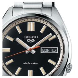 Reloj Seiko 5 Sports SNXS Style en acero y esfera negra, SRPK89K1.