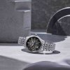 Reloj Seiko Presage automático open heart con esfera gris, SPB471J1.