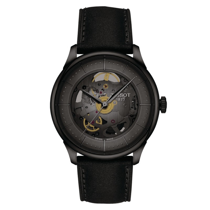 Reloj Tissot Chemin des Tourelles Squelette en negro, T1398363644100.