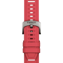 Correa original de Tissot en silicona roja, 21 mm, T852049243.