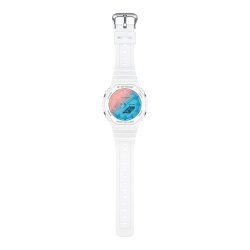 Reloj G-Shock en resina blanca con cristal tornasol, GA-2100TL-7AER.