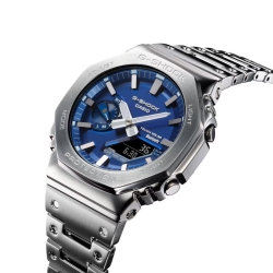 Reloj G-Shock Solar en acero con esfera azul, GM-B2100AD-2AER.