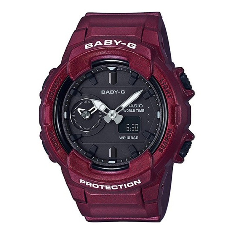 Reloj Casio Baby-G para chicas en rojo y esfera negra, BGA-230S-4AER.