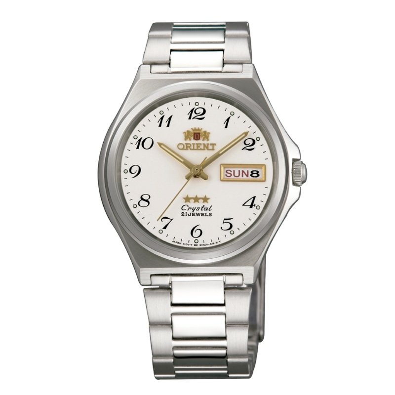 Reloj Orient 3 Star automático acero y detalles dorados, FAB02004W9.