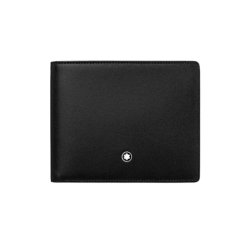 Cartera Montblanc Meisterstück en piel negra para 12 tarjetas, 103384.