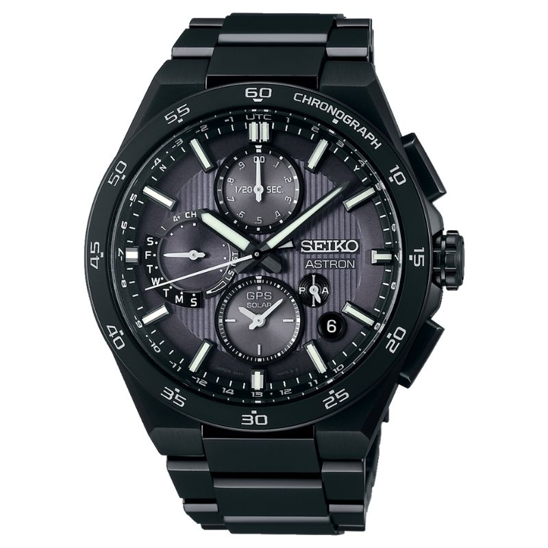 Reloj Seiko Astron GPS Solar 5X83 cronógrafo en negro, SSH155J1.