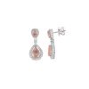 Pendientes en plata y circonitas morganita de Salvatore Plata, 112A0276.