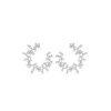 Pendientes en círculo en plata rodiada y circonitas, Salvatore Plata, 112A0274.