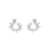 Pendientes en círculo en plata rodiada y circonitas, Salvatore Plata, 112A0274.