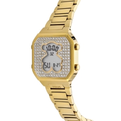 Reloj Tous D-Bear digital y dorado con circonitas, 3000130800.