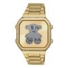 Reloj Tous D-Bear digital de mujer dorado y circonitas en bisel, 3000131300.