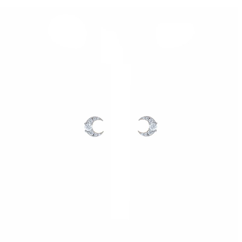 Pendientes en plata dorada con forma de media luna, Salvatore Plata, 136A0591.