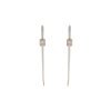 Pendientes en plata dorada y esmalte blanco de Salvatore Plata, 136A0536.