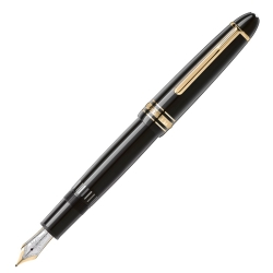 Pluma Montblanc Meisterstück LeGrand negra y dorada plumín EF, 132458.