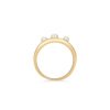 Anillo de plata dorada con perlas cultivadas de Luxenter, XA2124Y114.