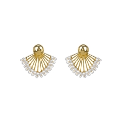 Pendientes en abanico con perlas cultivadas de Luxenter, SGEX206114.