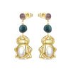 Pendientes dorados de inspiración egipcia de Luxenter, SGEX181114.