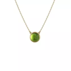 Colgante en plata dorada con piedra verde de Luxenter, NXA059Y941.