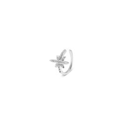 Earcuff de estrella en plata rodiada con circonitas Luxenter, EH29500.