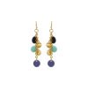 Pendientes dorados con resinas de colores de Luxenter, SGEW463639.