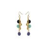 Pendientes dorados con resinas de colores de Luxenter, SGEW463639.