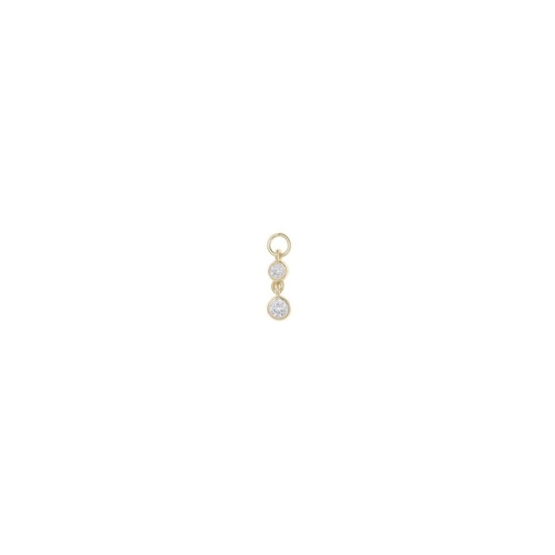 Charm en plata dorada y circonitas de Salvatore plata, 213CH036.