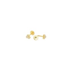 Pendiente suelto de plata dorada y circonitas de Luxenter, PIR078Y00.