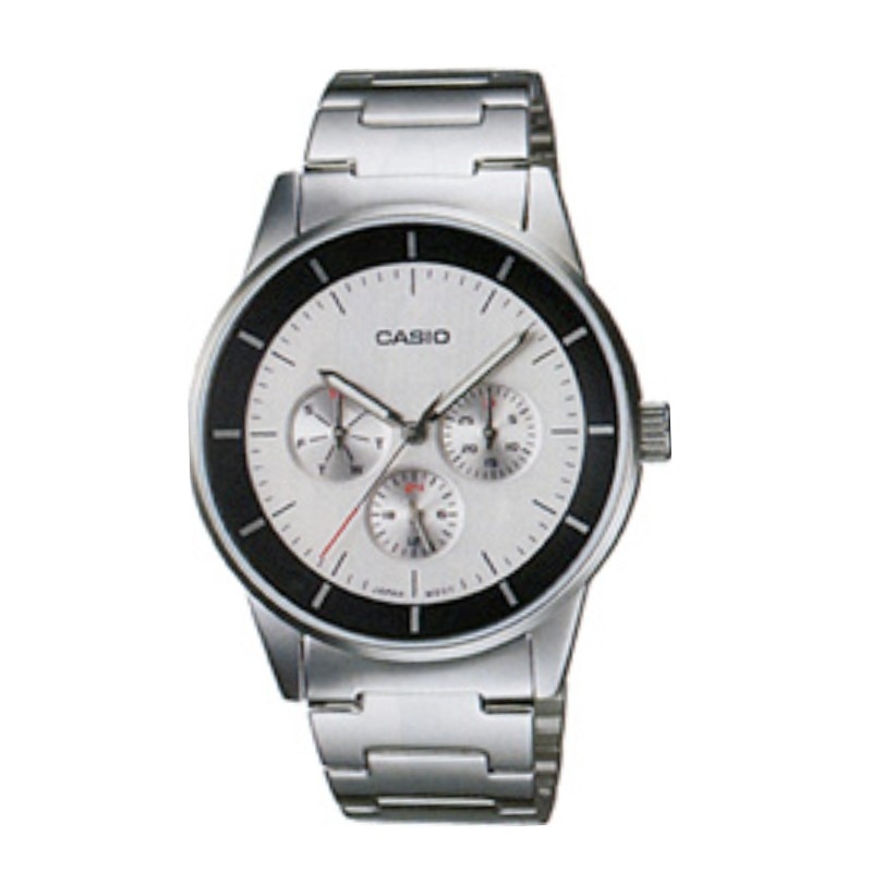 Reloj Casio multifunción plateado para hombres, MTF-303D-7AVEF.