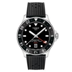 Reloj Tissot Seastar 1000 GMT 40 mm y correa silicona, T1208521705100.