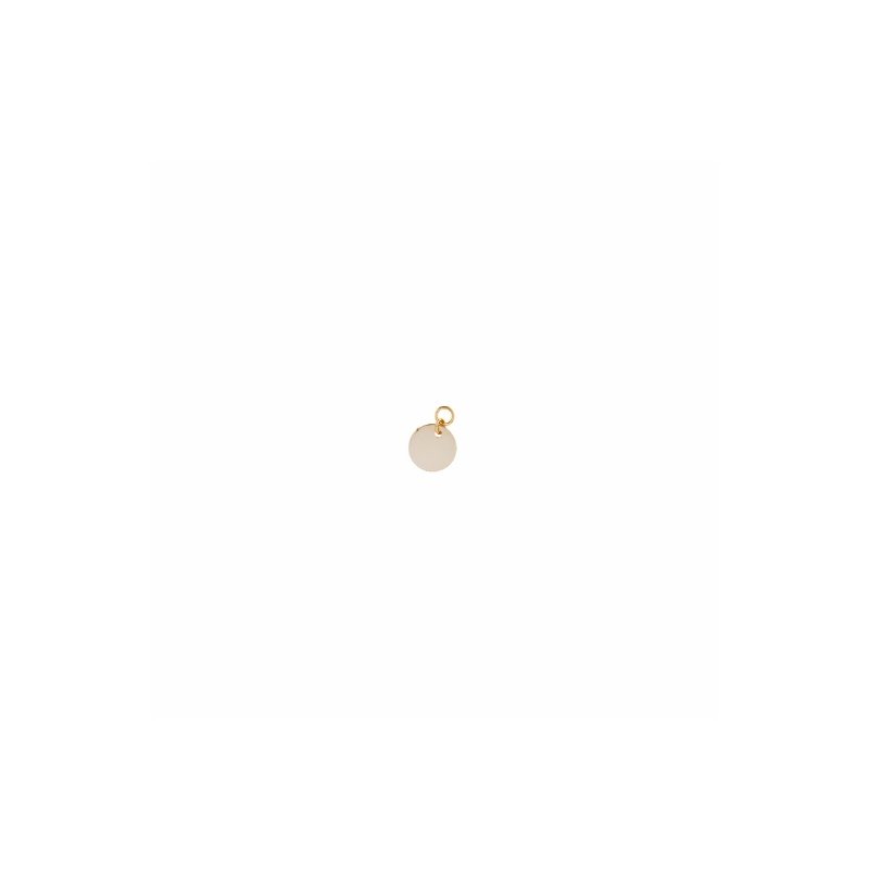 Charm en plata dorada tipo medillita, de Salvatore plata, 213CH097.