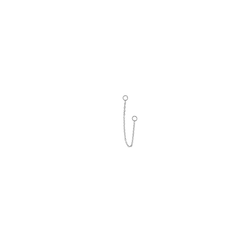 Cadena con asas para piercing de oreja en plata de Salvatore Plata.