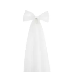 Lazo para novias de tul blanco con perlas de Abrazi, Donna.