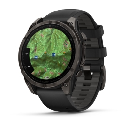 Reloj Garmin fēnix® 8 pantalla Amoled zafiro y correa negra, 010-02904-21.