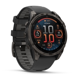 Reloj Garmin fēnix® 8 pantalla Amoled zafiro y correa negra, 010-02904-21.