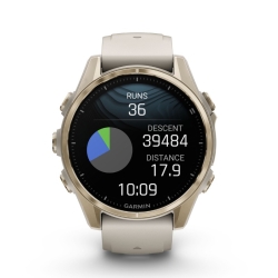 Reloj Garmin fēnix® 8 pantalla Amoled zafiro caja dorada 43 mm, 010-02903-11.