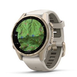 Reloj Garmin fēnix® 8 pantalla Amoled zafiro caja dorada 43 mm, 010-02903-11.