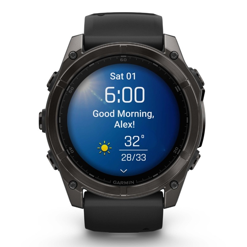 Reloj Garmin fēnix® 8 caja 51 mm Amoled zafiro y correa negra, 010-02905-21.