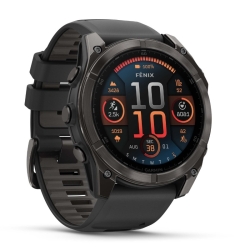 Reloj Garmin fēnix® 8 caja 51 mm Amoled zafiro y correa negra, 010-02905-21.